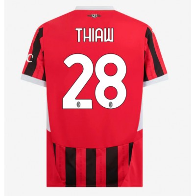 Fotbalové Dres AC Milan Malick Thiaw #28 Domácí 2024-25 Krátký Rukáv Fotbalové Dres AC Milan Malick Thiaw #28 Domácí 2024-25 Krátký Rukáv